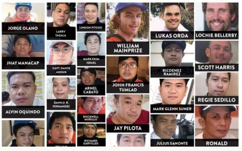 Photos of the 40 Gulf Livestock 1 crew members who are still missing.