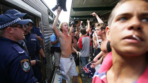 Thousands of people descended on Cronulla Beach during the 2005 riots.