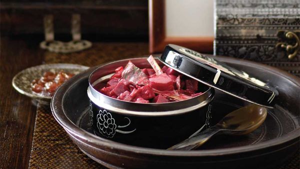 Peter Kuruvita's Beetroot curry. Image: Gourmet Traveller