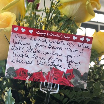 Debra received flowers from her late husband Randy, who passed away in December.