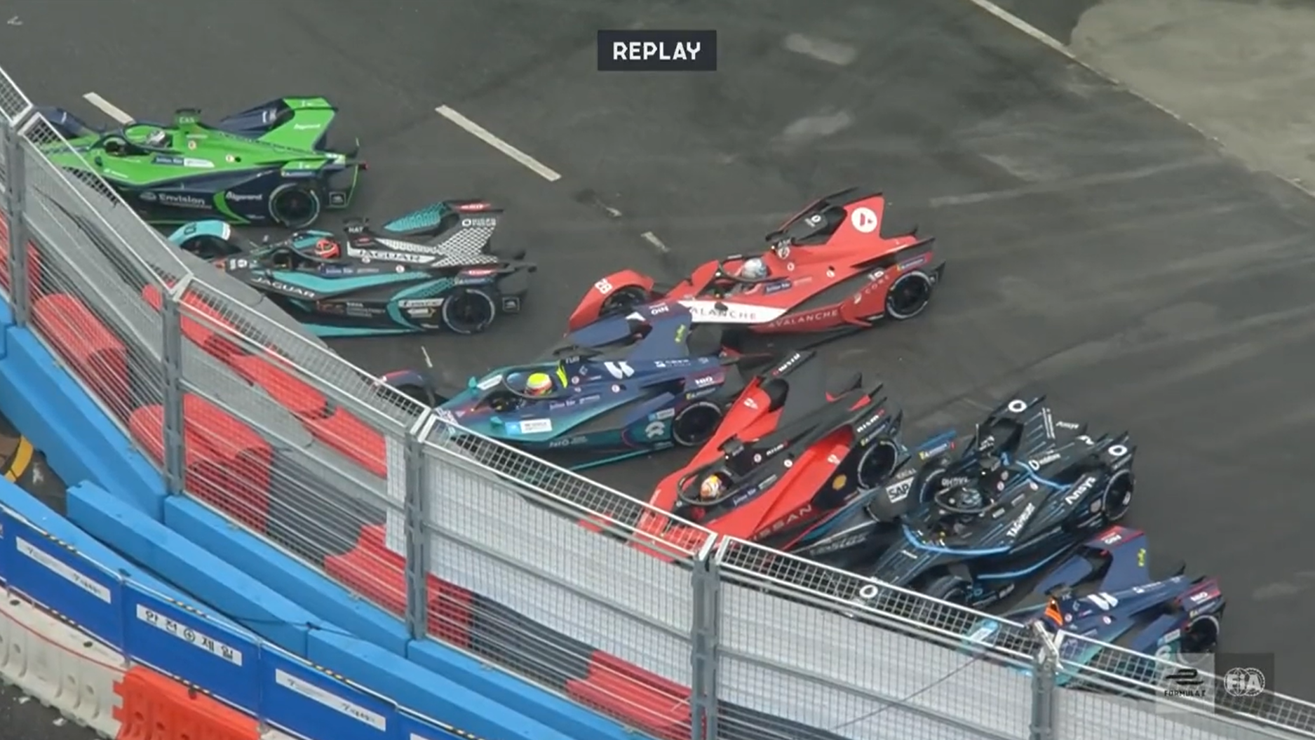 Terrifying eight-car pile-up stops Formula E race in its tracks 