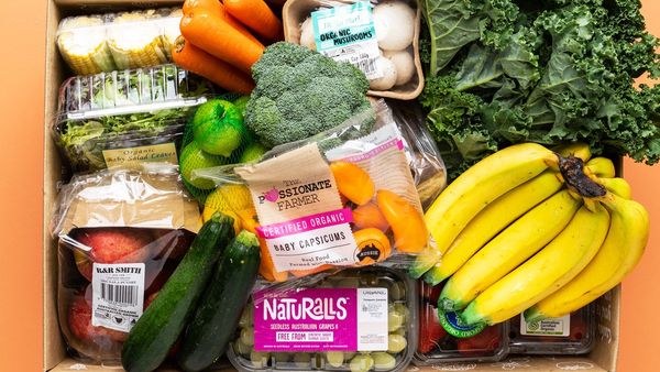 Harris Farm&#x27;s organic fruit and veg box is $85.00 this week, saving customers $15.