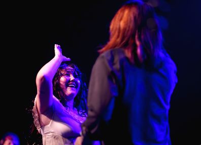 (L-R) Noah Cyrus and Billy Ray Cyrus perform at The Toyota Music Den during the 2026 Stagecoach Festival at Empire Polo Club on April 24, 2026 in Indio, California. (Photo by Matt Winkelmeyer/Getty Images for Stagecoach)