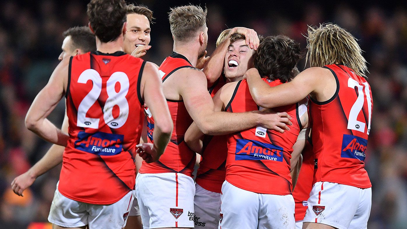 Essendon captain Dyson Heppell praises 'selfless' teammates after stunning comeback win over Adelaide