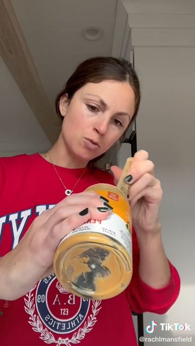 TikTok, Rachel Mansfield, peanut butter jar hack