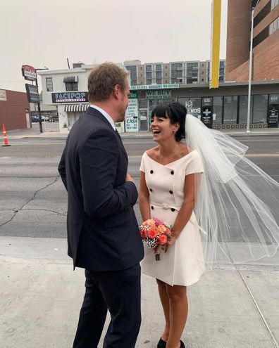 Lily Allen and David Harbour were married in Las Vegas.