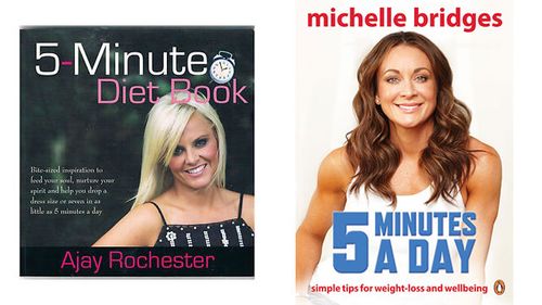 Books with similar titles released by Ajay Rochester and Michelle Bridges. (supplied)