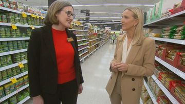 Coles&#x27; new Chief Executive Officer Leah Weckert spoke to A Current Affair reporter Alexis Daish.
