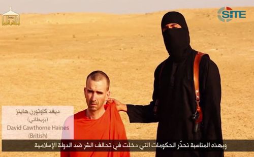 IS militants also threatened the life of a British captive in the video.