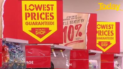 The Reject Shop promises its customers to beat prices at other retailers by 10 per cent. 