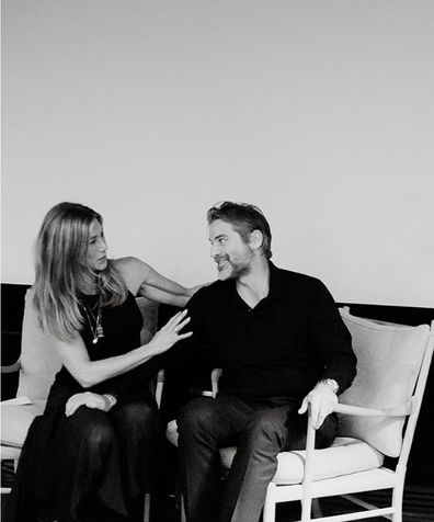 Jennifer Aniston and Jim Curtis at his birthday celebrations