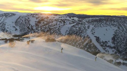 Mount Hotham on Thursday morning recorded 65cm of snow, which is the highest for this date since 2012. (Twitter: _Hotham)