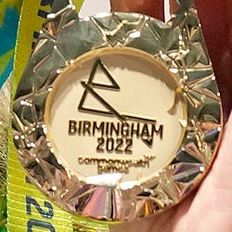 Emma McKeon with Birmingham 2022 gold medal (AP)