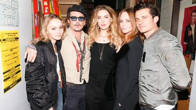 Lily-Rose Depp, Johnny Depp, Amber Heard, Stella McCartney and Orlando Bloom