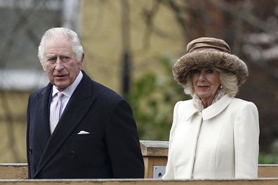 King Charles III and Camilla, the Queen Consort, leave after visiting Colchester Castle to mark Colchester's recently awarded city status, in England, Tuesday, March 7, 2023.  