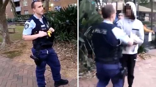 The confrontation and subsequent arrest in Sydney in 2022 was filmed.