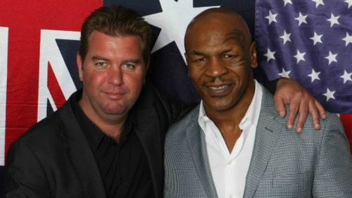 Warren Borsje with US boxer Mike Tyson. (Facebook)