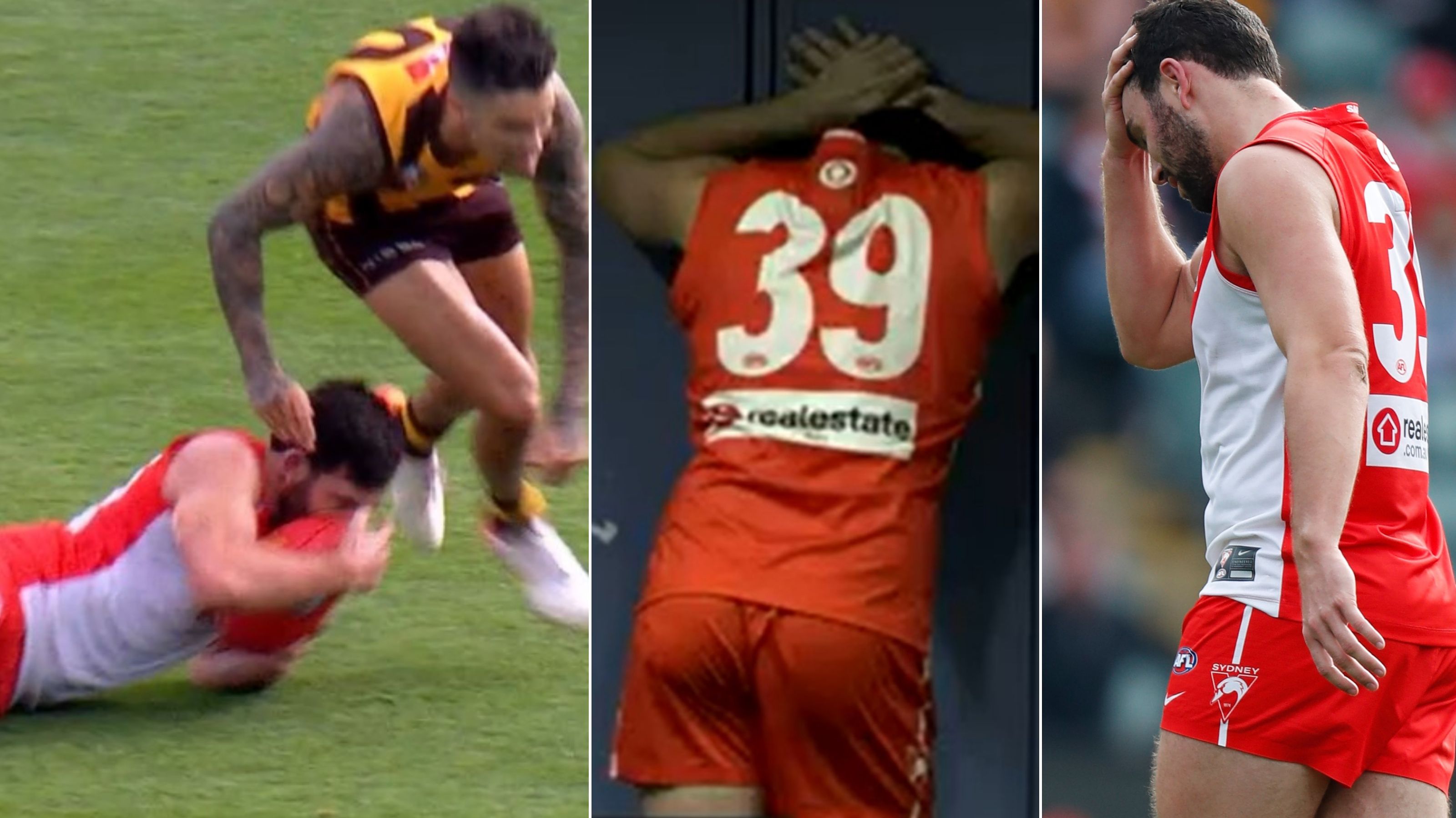Distressing scenes as concussion-plagued AFL star Paddy McCartin forced out of game