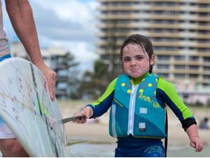 Six-year-old surfing prodigy Quincy Symonds.