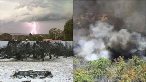 Fires, storms and now snow: More extreme weather hits New South Wales