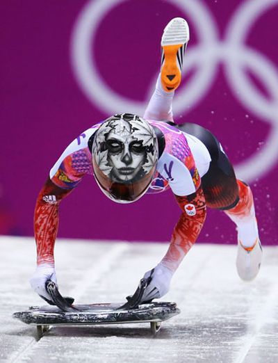 Canada's skeleton racers said they wanted to tell a story with their helmets.