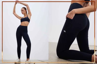 Womens Pocket Leggings. Running Bare High Waist Tights.