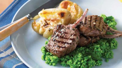 Recipe: <a href="http://kitchen.nine.com.au/2016/08/01/15/35/barbecued-lamb-cutlets-with-minted-pea-mash-and-lemon-potatoes" target="_top">Barbecued lamb cutlets with minted pea mash andlemon potatoes</a>