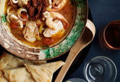 Moroccan seafood soup