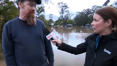 One witness who was camping ahead of the school holidays said they were knee-deep in water in minutes. 