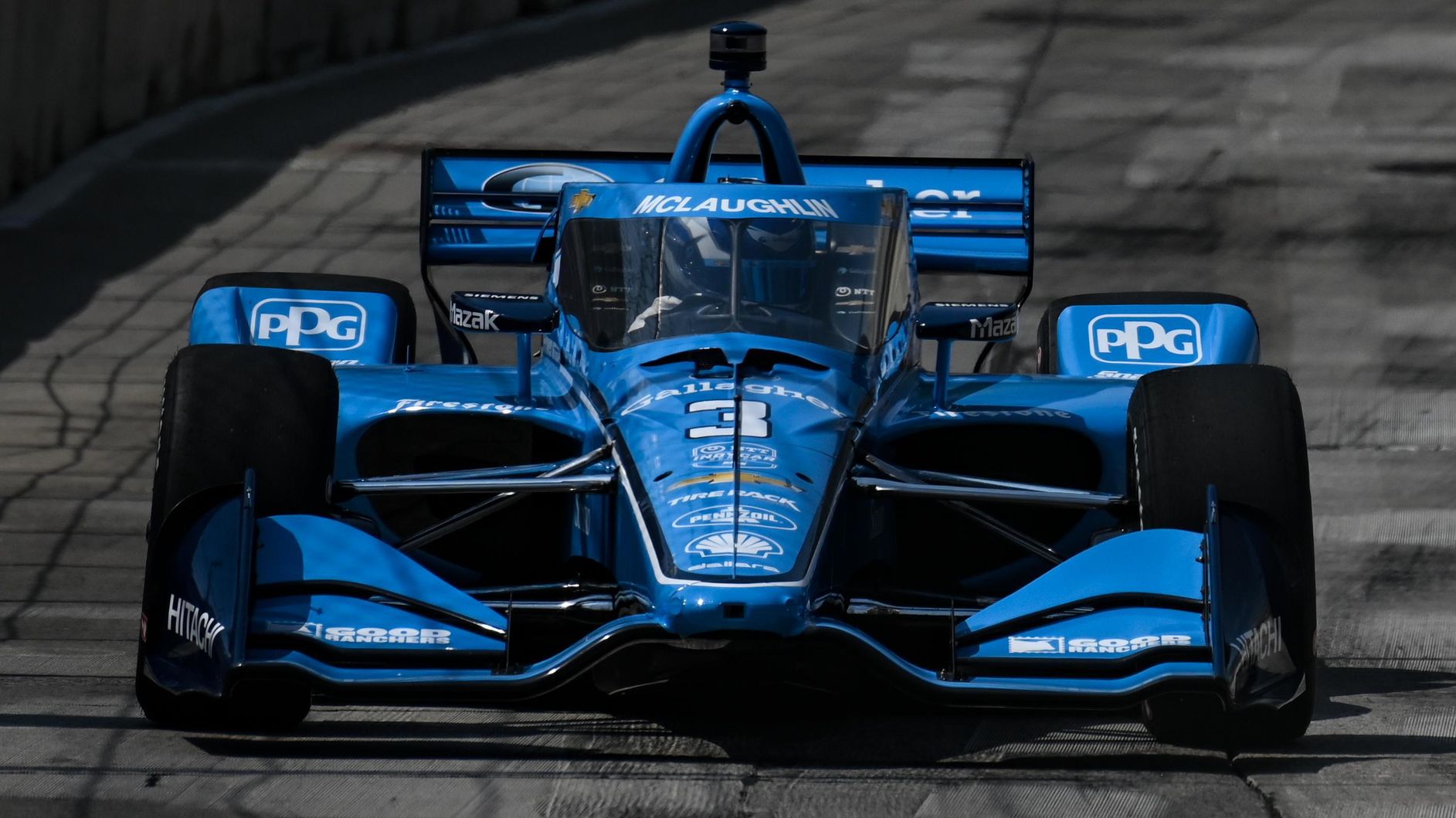 Scott McLaughlin finished seventh on the streets of Detroit.