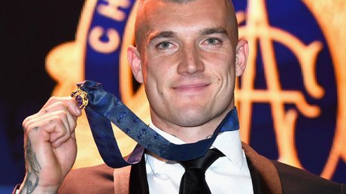 Dustin Martin is the proud recipient of this year's Brownlow Medal. (AAP)