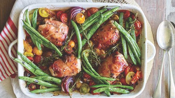 Roast chicken and vegetables