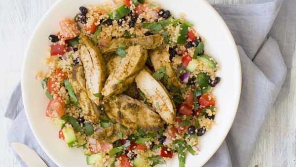 Nadia Lim's chermoula chicken with currant couscous and yoghurt