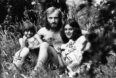 Phil Collins with his first wife Andrea Bertorelli and adopted daughter Joely.