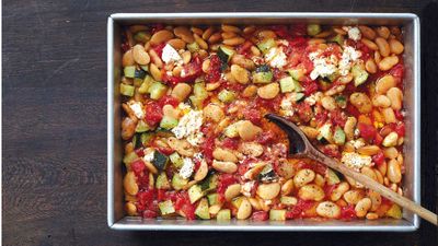 Recipe: <a href="https://kitchen.nine.com.au/2017/08/11/13/02/one-pan-stewed-butter-beans" target="_top">One-pan stewed butter beans</a>