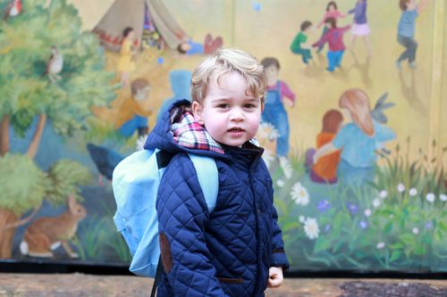 Prince George on his first day of nursery school. (AAP)