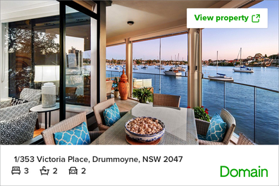Sydney waterfront apartment luxury real estate Domain balcony