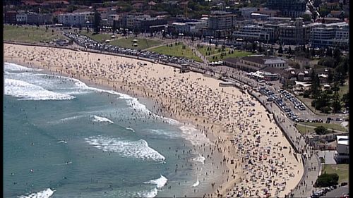 Hundreds of people flocked to Bondi Beach in Sydney. 