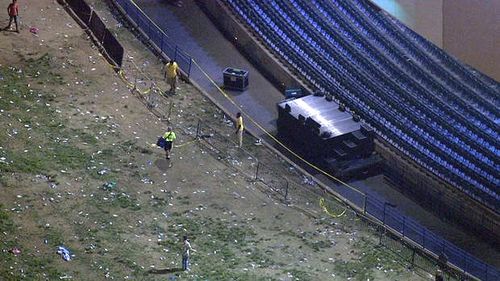 The concert had to be stopped after a railing collapsed.