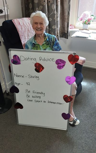 Shirley, 92: 'Be friendly'