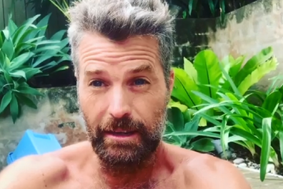 Pete Evans asking his daughters to shave his head on Instagram.