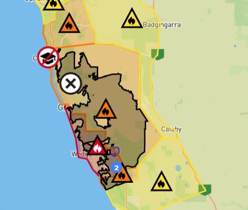 Wedge Island, Grey bushfire