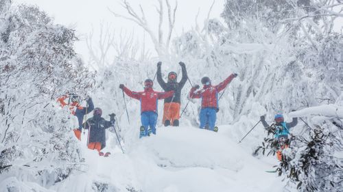 Record snowfall brought bumper conditions for skiers and snowboarders at Thredbo on Saturday. (Supplied)