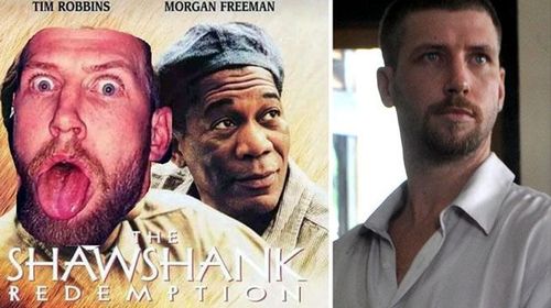 The convicted frauster posted an altered Shawshank Redemption poster featuring his face in place of the film's hero as his profile picture. 