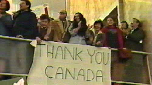 Americans show their thanks to Canada for helping rescue the six trapped diplomats. (Photo: US State Department) (Supplied)