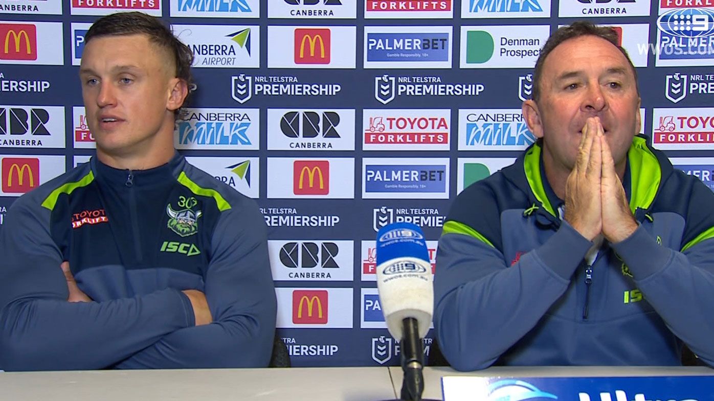Raiders coach Ricky Stuart fumes at journalist's question about Viking clap taunt