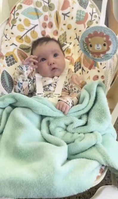 Brynne Edelsten shares first video of daughter Starr two months after secret birth.