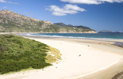 Pictured: One of the picturesque beaches in Wilsons Promontory National Park.
