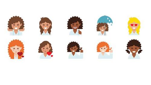 Curly-haired women represented with new emoji keyboard