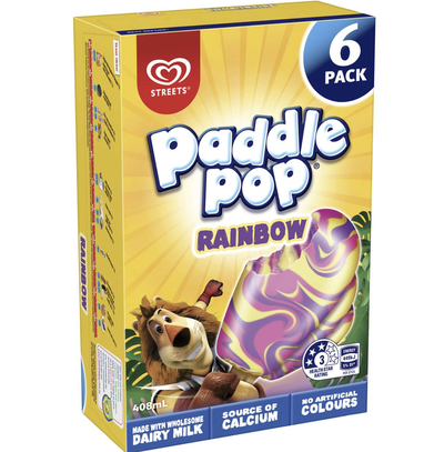 Paddle Pop Streets Rainbow Ice Cream